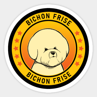 Bichon Frise Dog Portrait Sticker